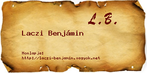 Laczi Benjámin névjegykártya