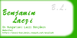 benjamin laczi business card