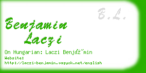 benjamin laczi business card